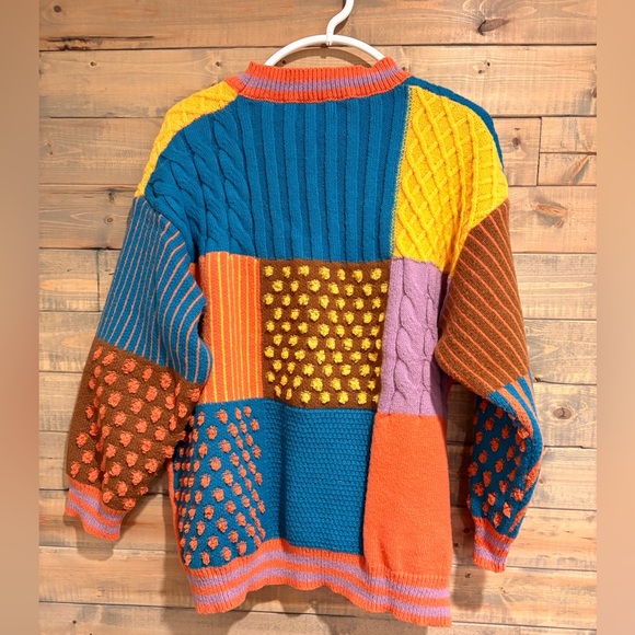Cider 1XL Colorful Patchwork Sweater - Picture 2 of 5